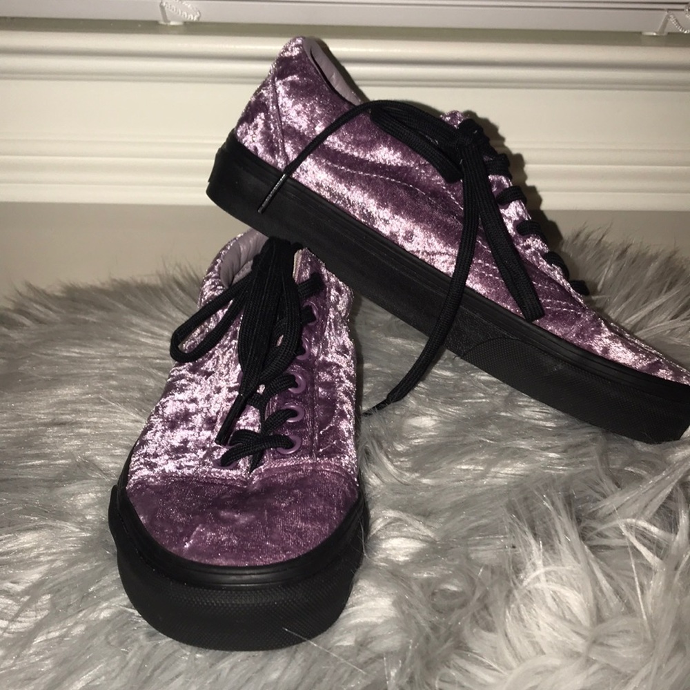 Old Skool (VELVET) Sea Fog/Black